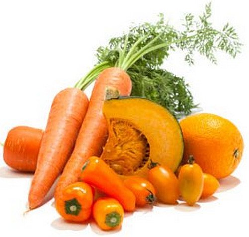 Foods rich in beta-carotene, which could cause orange diarrhea.image