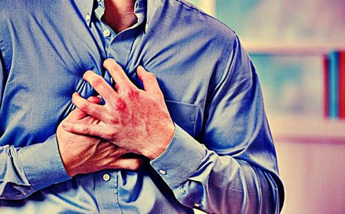 A sudden chest tightness should not be ignored as it can be a warning sign of a heart disease which could eventually lead to global hypokinesis image photo picture